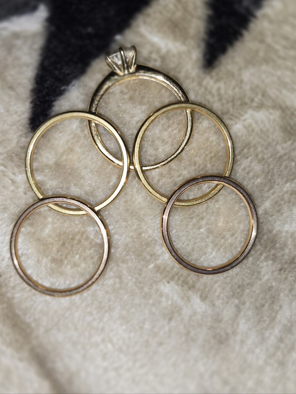Classic Gold & Rose Gold Stacking Ring Set - Women Jewelry